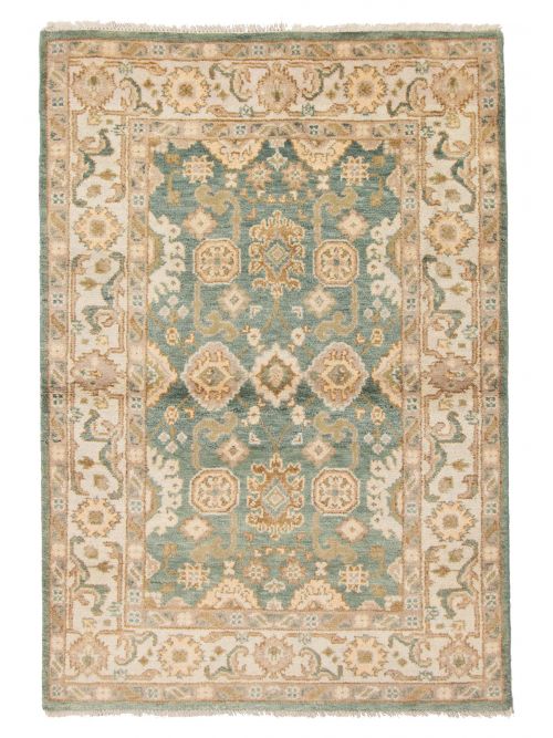 Indian Royal Oushak 3'11" x 5'11" Hand-knotted Wool Rug 