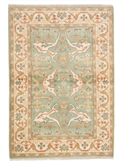 Indian Royal Oushak 4'1" x 5'10" Hand-knotted Wool Rug 