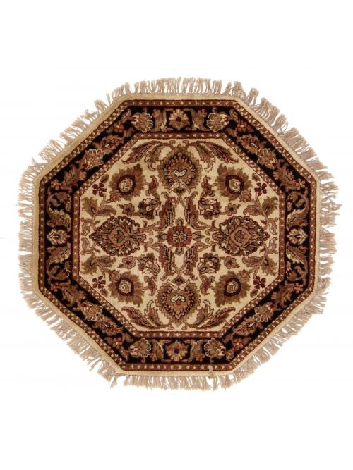 Indian Sultanabad 3'0" x 3'1" Hand-knotted Wool Rug 