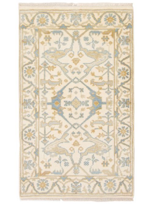 Indian Royal Oushak 2'11" x 4'11" Hand-knotted Wool Rug 