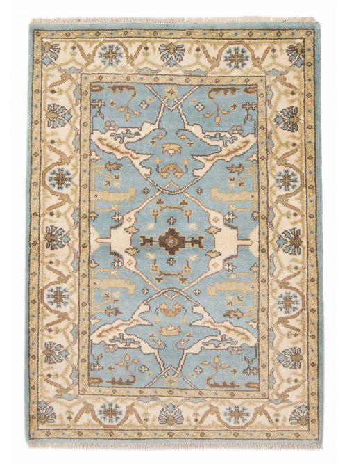 Indian Royal Oushak 4'2" x 5'9" Hand-knotted Wool Rug 