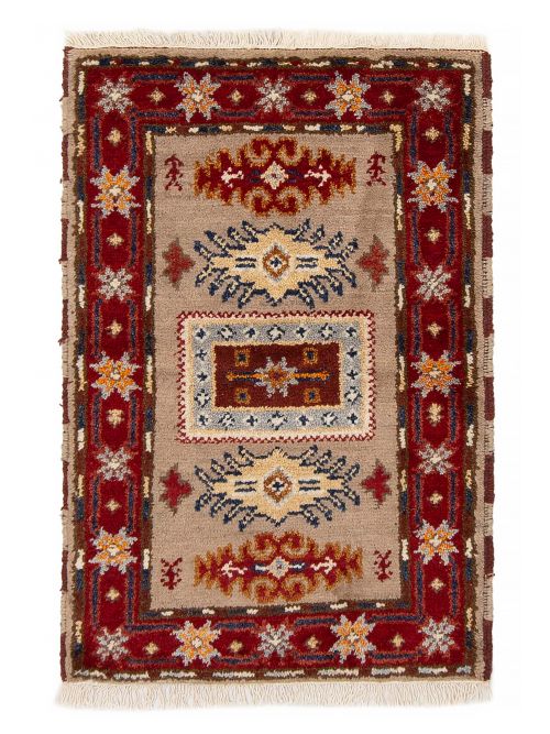 Indian Royal Kazak 2'0" x 3'0" Hand-knotted Wool Rug 