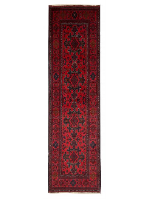 Afghan Finest Khal Mohammadi 2'9" x 9'9" Hand-knotted Wool Rug 