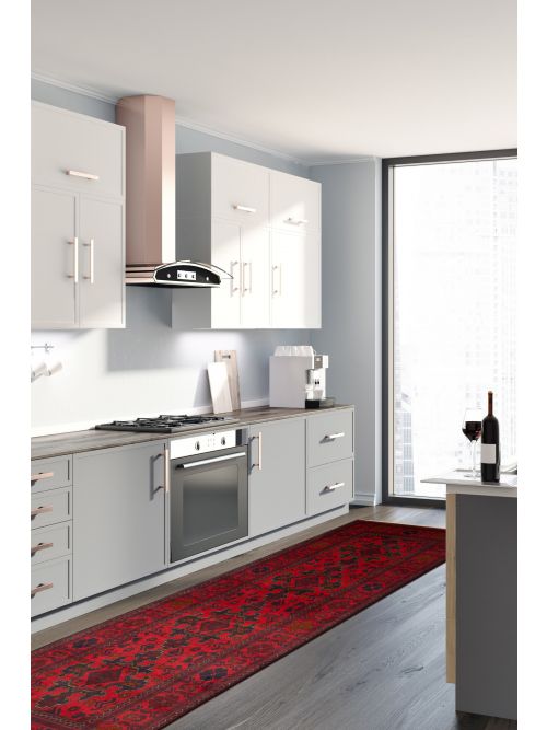 Afghan Finest Khal Mohammadi 2'9" x 9'9" Hand-knotted Wool Rug 