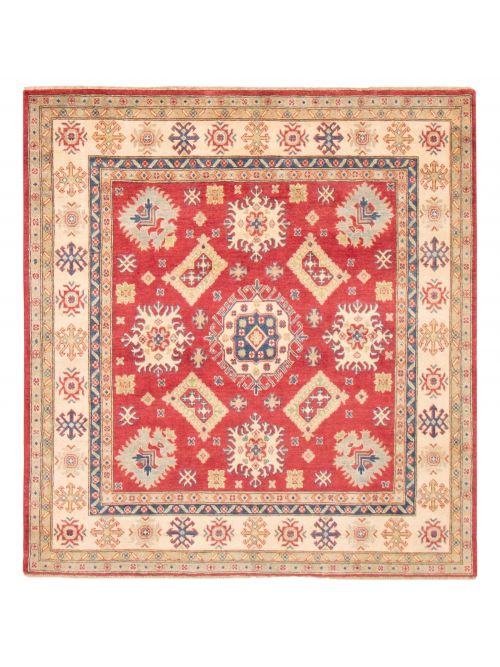 Afghan Finest Ghazni 6'6" x 7'0" Hand-knotted Wool Rug 
