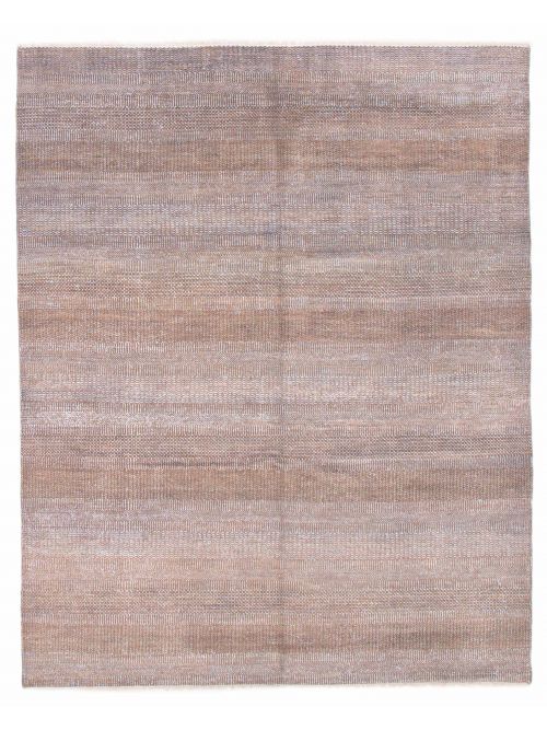 Indian Silk Shadow 7'11" x 9'9" Hand-knotted Viscose & Wool Rug 