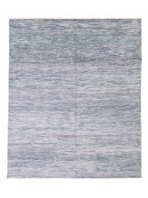 Indian Silk Shadow 7'10" x 9'6" Hand-knotted Viscose & Wool Rug 