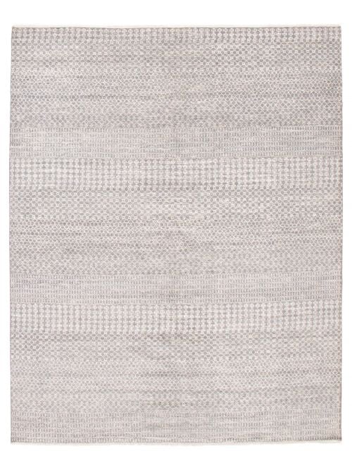 Indian Silk Shadow 9'1" x 11'7" Hand-knotted Viscose & Wool Rug 