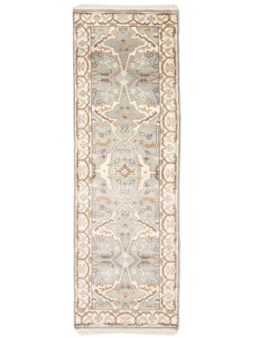 Indian Royal Oushak 2'5" x 7'7" Hand-knotted Wool Rug 