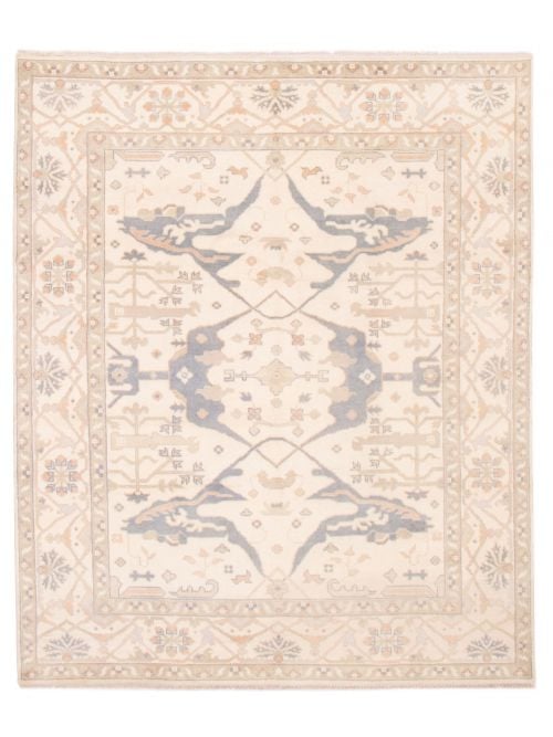 Indian Royal Oushak 8'1" x 9'11" Hand-knotted Wool Rug 