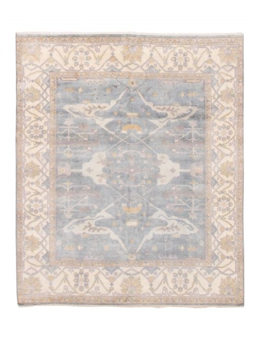 Indian Royal Oushak 8'4" x 9'11" Hand-knotted Wool Rug 