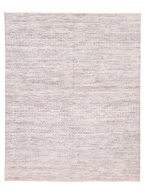 Indian Silk Shadow 8'0" x 9'8" Hand-knotted Viscose & Wool Rug 