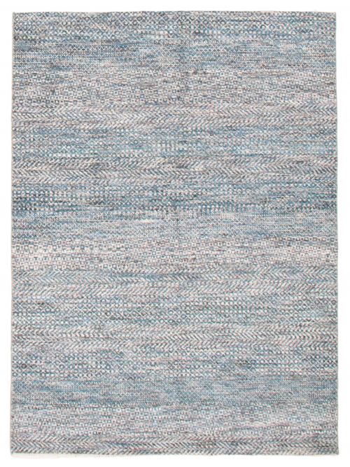Indian Silk Shadow 5'0" x 7'0" Hand-knotted Viscose & Wool Rug 
