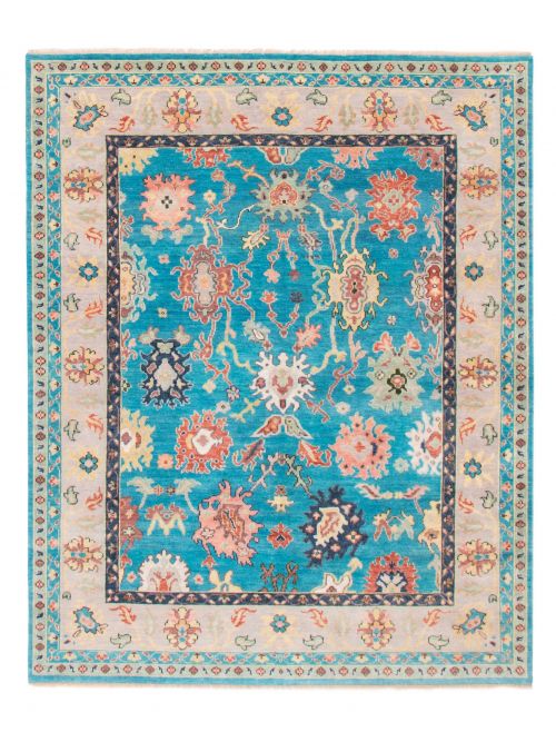 Indian Modern Oushak 8'1" x 9'11" Hand-knotted Wool Rug 