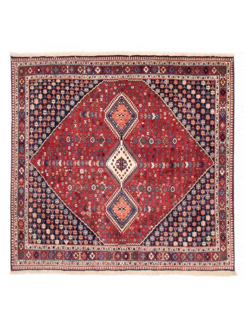 Persian Yalameh 6'8" x 6'2" Hand-knotted Wool Rug 
