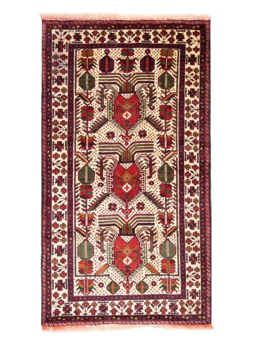 Afghan Royal Baluch 2'7" x 4'7" Hand-knotted Wool Rug 