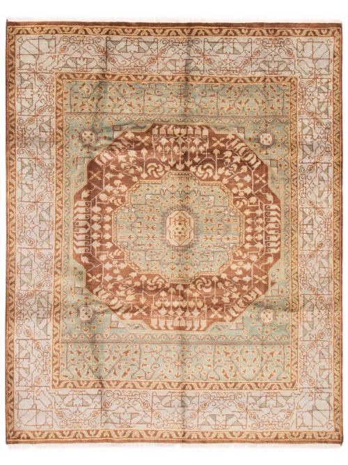 Indian Mamluk 8'0" x 10'1" Hand-knotted Wool Rug 