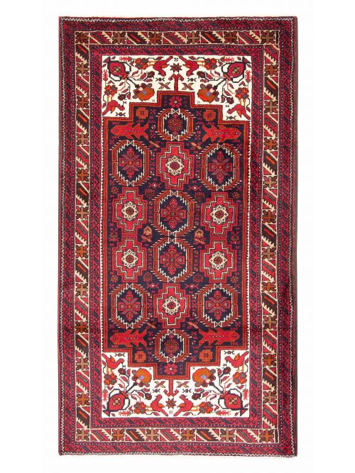 Afghan Royal Baluch 3'7" x 6'9" Hand-knotted Wool Rug 