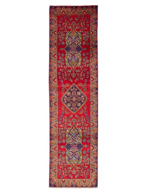 Persian Style 3'7" x 13'11" Hand-knotted Wool Rug 