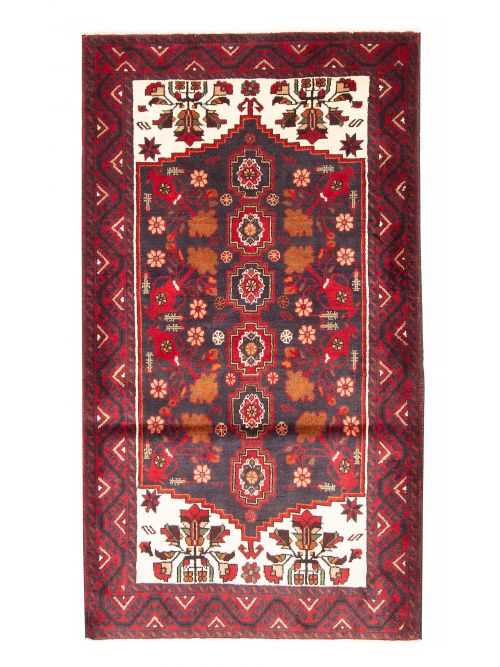 Afghan Royal Baluch 3'7" x 6'4" Hand-knotted Wool Rug 