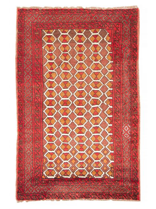 Afghan Royal Baluch 3'7" x 5'5" Hand-knotted Wool Rug 