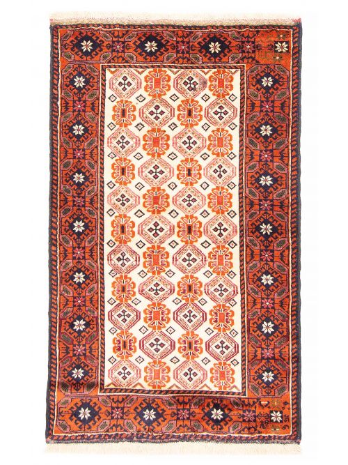 Afghan Royal Baluch 2'7" x 4'2" Hand-knotted Wool Rug 