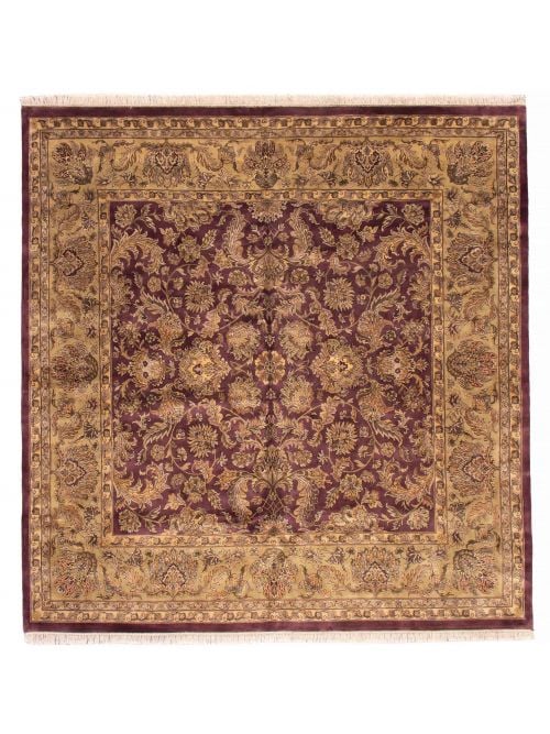 Indian Finest Agra Jaipur 11'11" x 12'3" Hand-knotted Wool Rug 