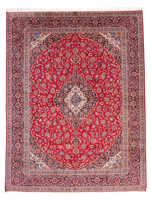 Persian Kashan 12'10" x 16'6" Hand-knotted Wool Rug 