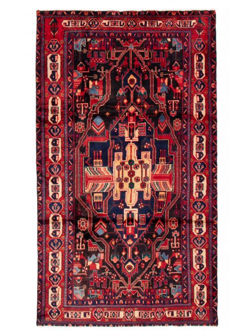 Persian Nahavand 4'11" x 8'4" Hand-knotted Wool Rug 