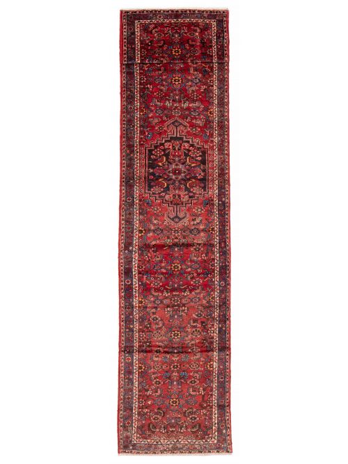 Persian Revival 3'4" x 17'3" Hand-knotted Wool Rug 