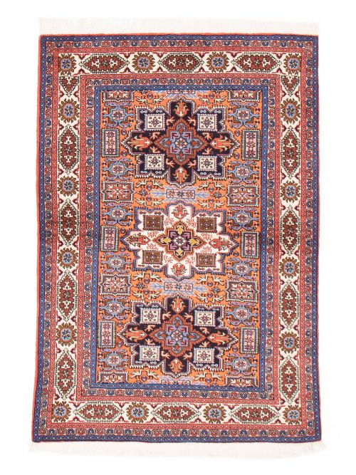 Persian Ardabil 4'5" x 6'4" Hand-knotted Silk & Wool Rug 