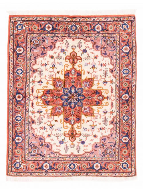 Persian Heriz 4'9" x 5'11" Hand-knotted Wool Rug 