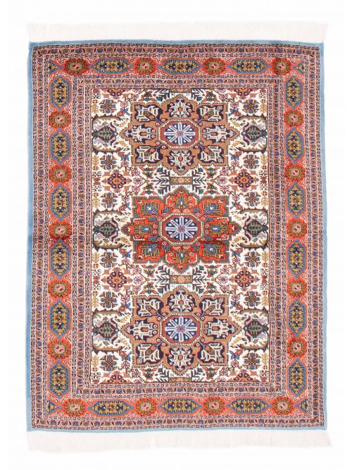 Persian Ardabil 4'8" x 6'0" Hand-knotted Silk & Wool Rug 