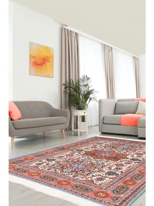 Persian Ardabil 4'8" x 6'0" Hand-knotted Silk & Wool Rug 