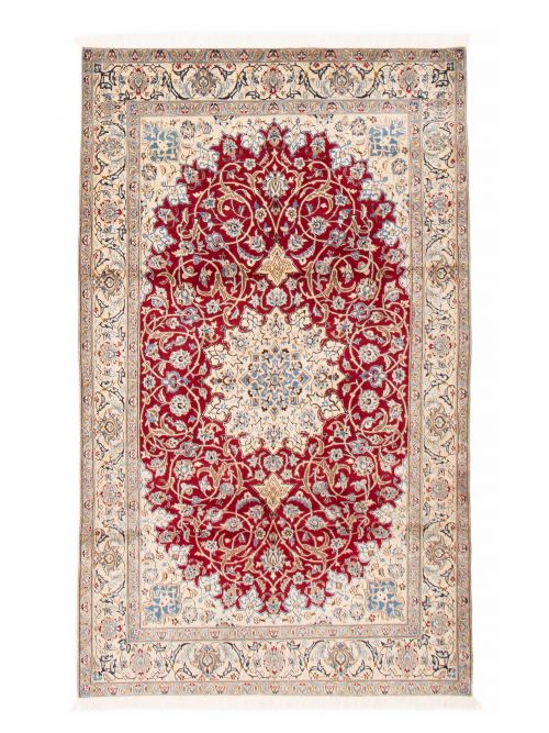 Persian Nain 9La 5'2" x 8'5" Hand-knotted Silk & Wool Rug 