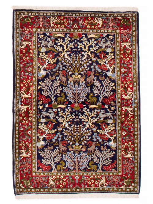 Persian Qum 3'8" x 5'3" Hand-knotted Wool Rug 