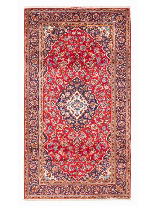 Persian Kashan 4'10" x 8'5" Hand-knotted Wool Rug 