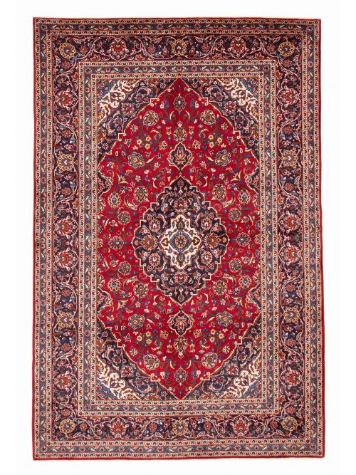 Persian Kashan 6'7" x 9'9" Hand-knotted Wool Rug 