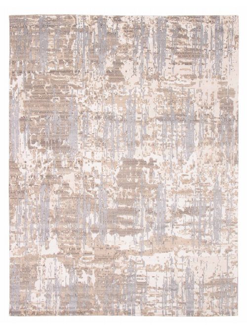 Indian Alma 9'0" x 11'10" Hand-knotted Silk, Wool Rug 