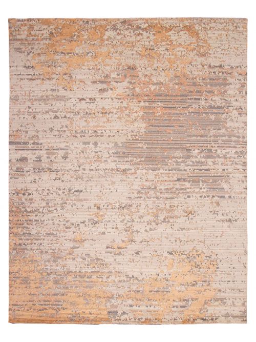 Indian Alma 12'1" x 14'11" Hand-knotted Silk, Wool Rug 