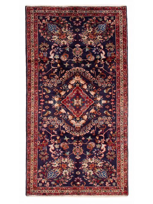 Persian Roodbar 5'5" x 9'10" Hand-knotted Wool Rug 