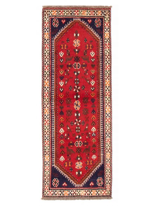 Persian Shiraz Qashqai 2'4" x 6'3" Hand-knotted Wool Rug 