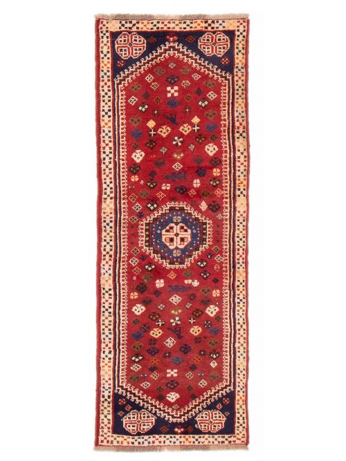 Persian Shiraz Qashqai 2'4" x 6'2" Hand-knotted Wool Rug 