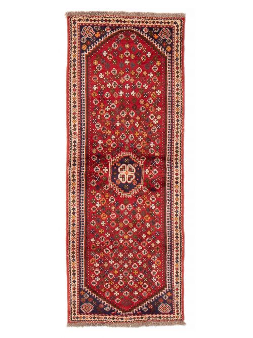 Persian Shiraz Qashqai 2'6" x 6'4" Hand-knotted Wool Rug 