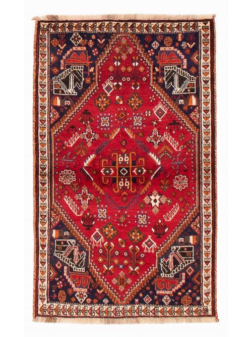 Persian Shiraz Qashqai 3'5" x 5'7" Hand-knotted Wool Rug 