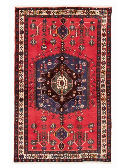 Persian Afshar 4'4" x 6'8" Hand-knotted Wool Rug 