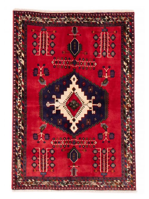 Persian Afshar 4'9" x 6'11" Hand-knotted Wool Rug 