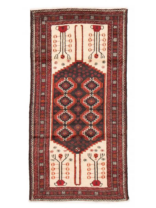 Afghan Royal Baluch 3'7" x 7'3" Hand-knotted Wool Rug 