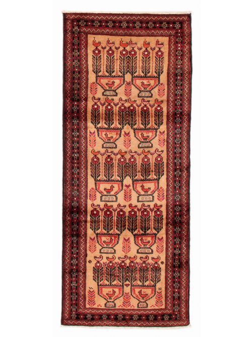 Afghan Royal Baluch 3'5" x 8'3" Hand-knotted Wool Rug 