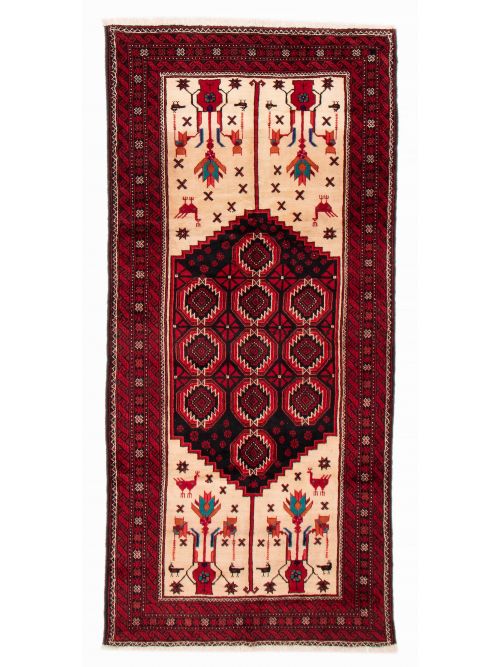 Afghan Royal Baluch 4'5" x 8'8" Hand-knotted Wool Rug 